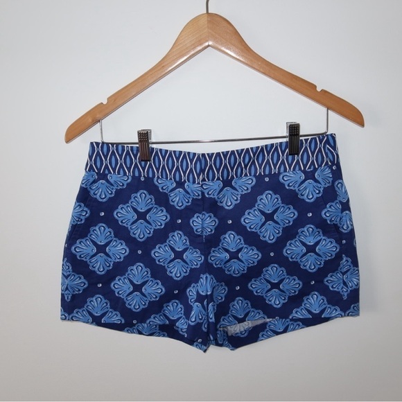 Vineyard Vines Blue Printed Mid Rise Shorts Size 2 / Small - Picture 2 of 6
